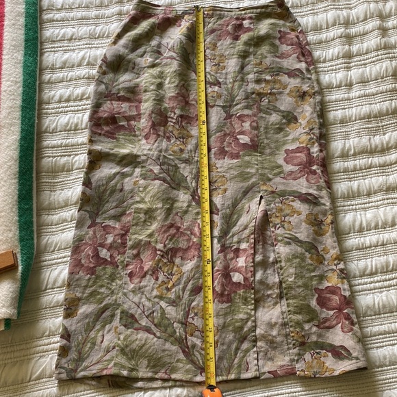 VINTAGE GAP custom tailored linen skirt - Picture 8 of 9